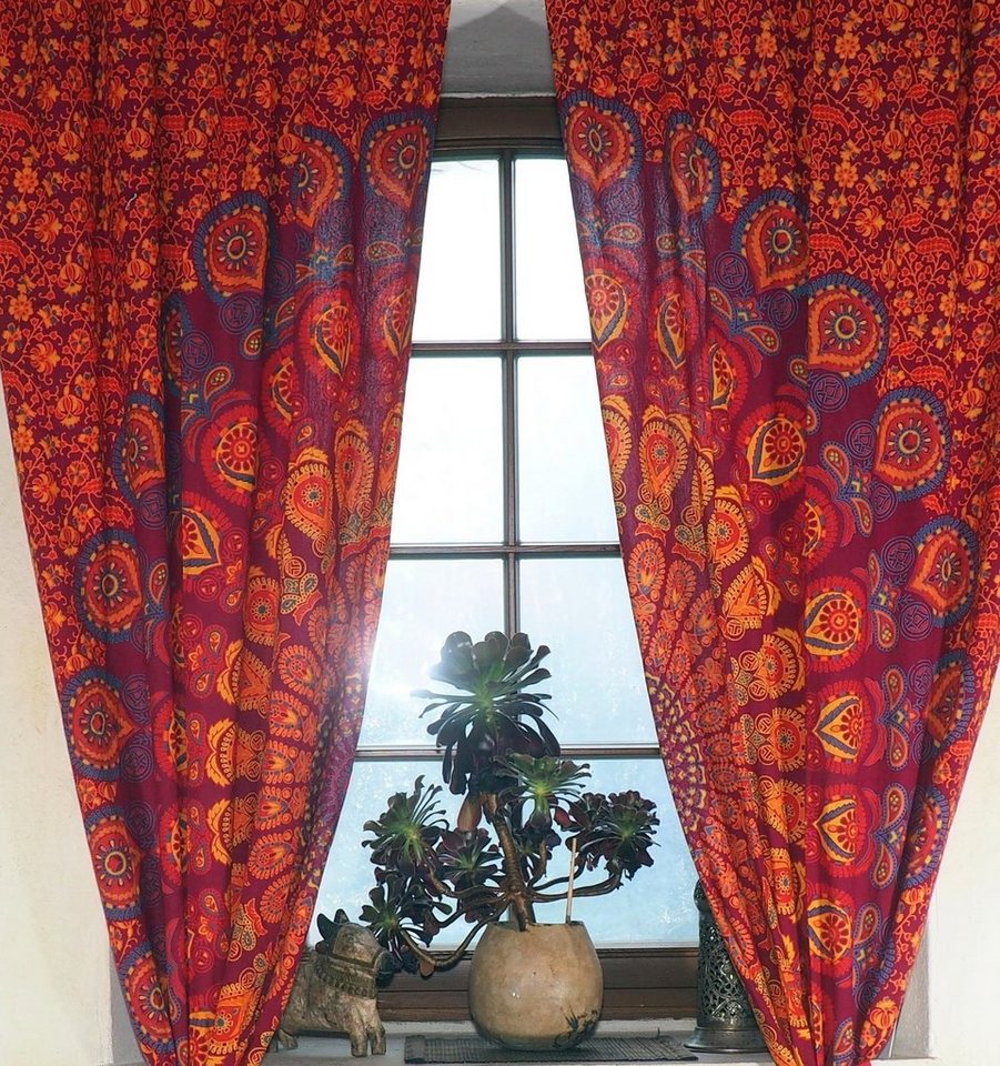 Guru-Shop Vorhang Boho Vorhänge, Gardine (1 Paar) mit Schlaufen,.. – Bild 4 von 4