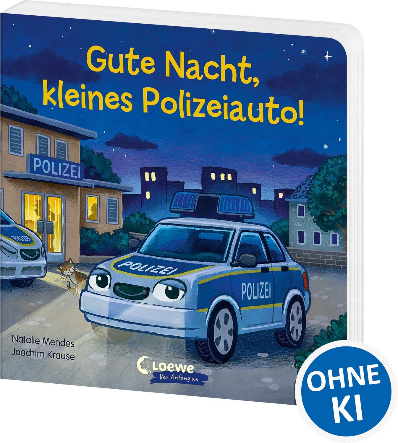 Gute Nacht, kleines Polizeiauto Pappbilderbuch zum Vorlesen, Kuscheln und Ei...