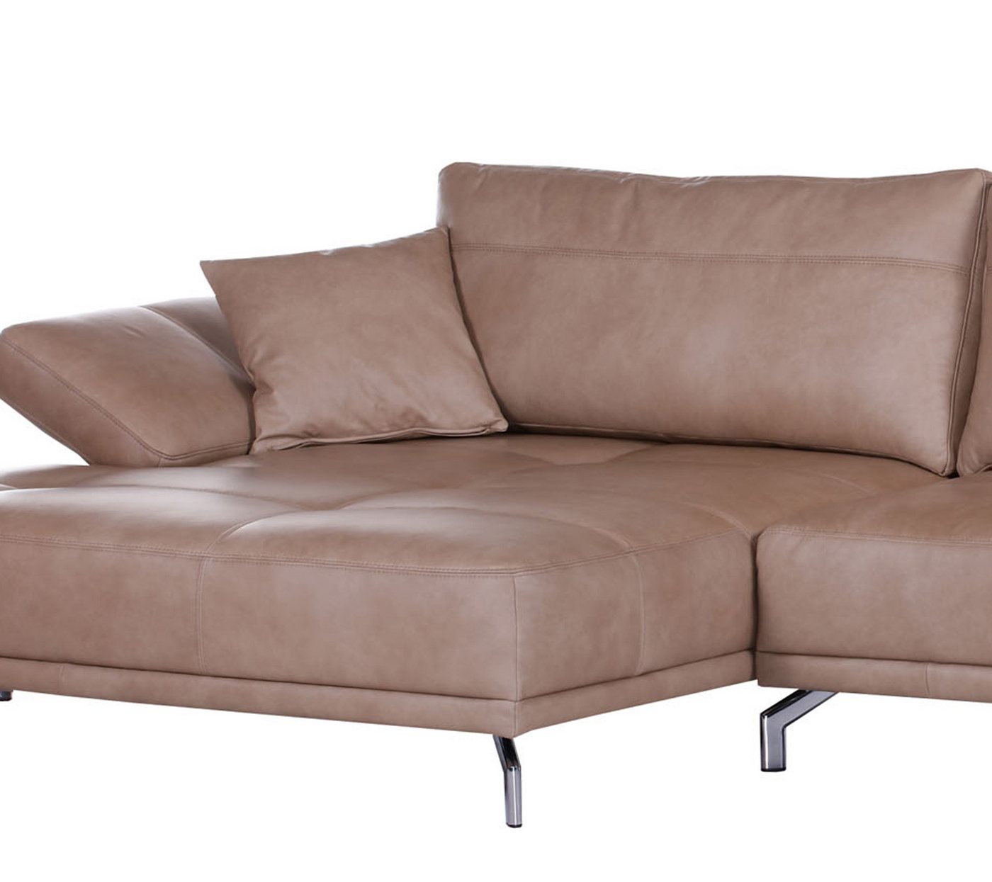 Gutmann Factory Ecksofa Ecksofa Brisbane Echtleder braun Schenkellänge: 165 x 322 cm – Bild 3 von 3