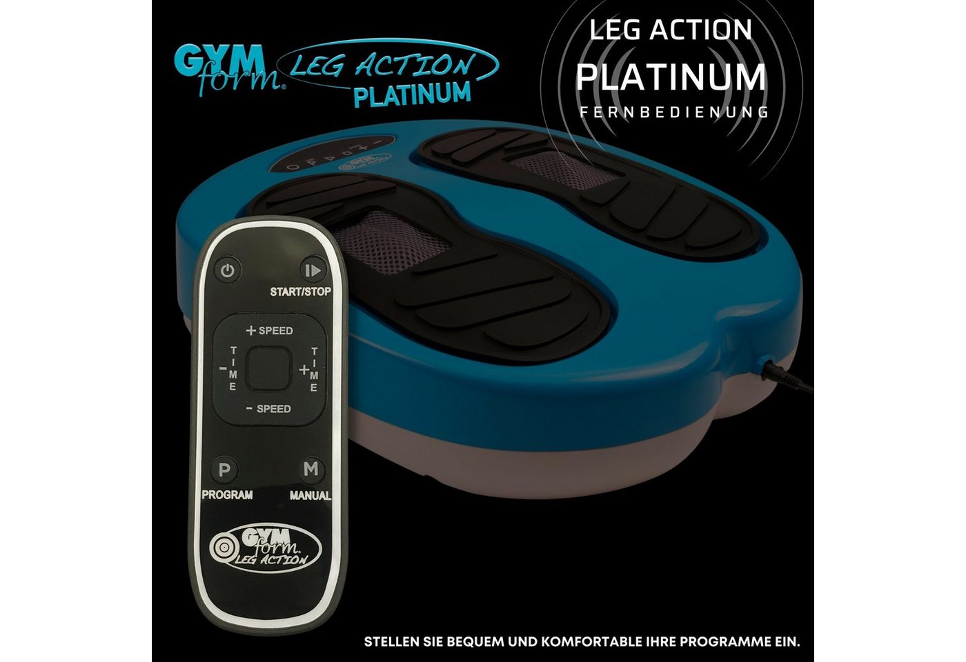 Gymform® Fußmassagegerät Leg Action, Spar-Set 1-tlg., 1er oder 2er Pack 4 oder 8 Programme, Durchblutungsstörungen bekämpfen, Wellness für die Füße, Fernbedienu – Bild 3 von 5