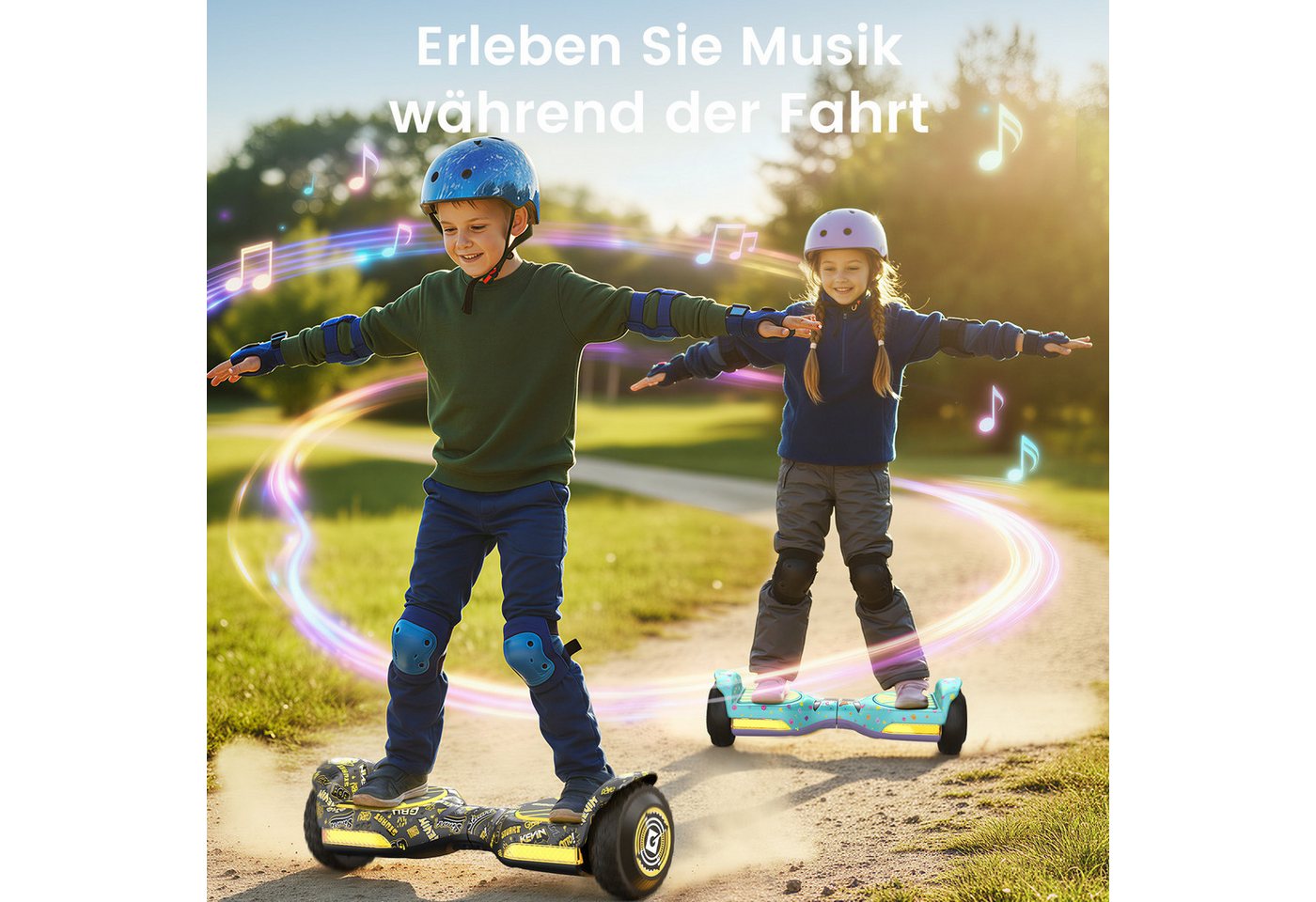 Gyroor Balance Scooter JD6, 6,5 Zoll Dual-Motor Minions Hoverboard mit Rundum-LED-Licht, (1 tlg), Bluetooth 500 W, 12.00 km/h, 15° Steigung, Für Kinder und Erwa – Bild 5 von 5