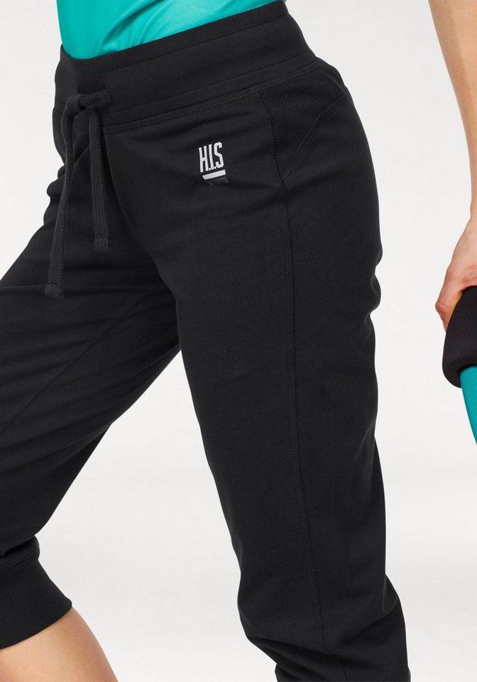 H.I.S 3/4-Sweathose Festes Sweatmaterial mit elastischem Bund und Kordelzug – Bild 3 von 5