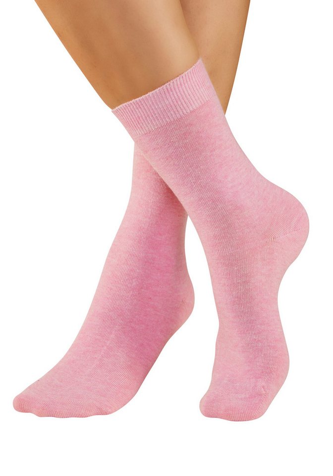 H.I.S Basicsocken Damensocken, frische melierte Farben, casual (Packung, 20-Paar, Gr. 35-38 bis 39-42) Alltagssocken in der Großpackung – Bild 3 von 5