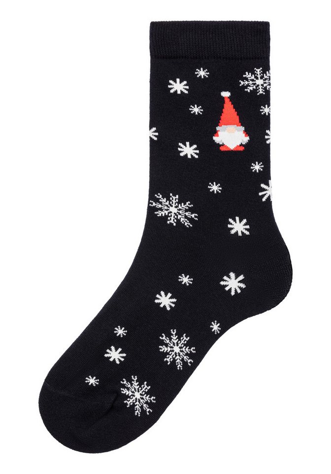 H.I.S Basicsocken (Packung, 3-Paar) Weihnachten, mit weihnachtlichen Motiven – Bild 5 von 5