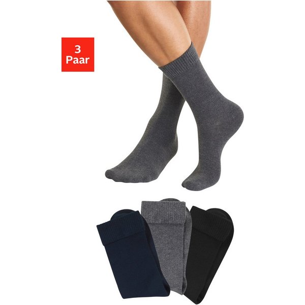 H.I.S Basicsocken (Packung, 3-Paar) mit weicher Viskose