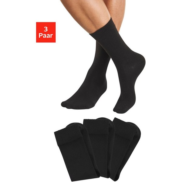 H.I.S Basicsocken (Packung, 3-Paar) mit weicher Viskose