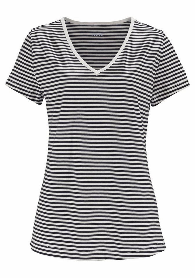 H.I.S Capri-Pyjama (Set, 2 tlg) mit geringeltem T-Shirt und legerer Hose – Bild 4 von 5