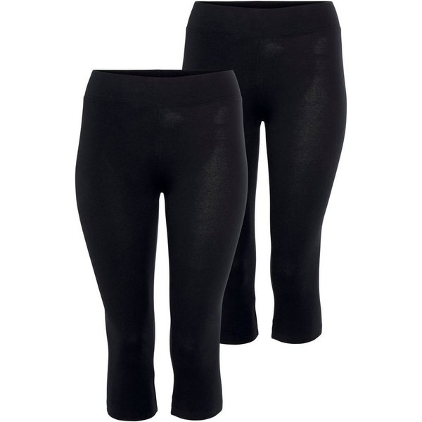 H.I.S Caprileggings (Packung, 2-tlg., 2er-Pack) Angenehmer Baumwollmix im praktischen 2er-Pack in 3/4-Länge