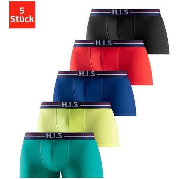 H.I.S Hipster (Packung, 5-St) knapp sitzende Boxershorts mit Streifen aus Baumwollmischung