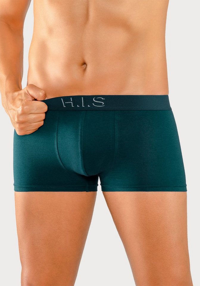 H.I.S Hipster (Packung, 5-St) knapp sitzende Boxershorts am Webbund mit Logoschriftzug mit 3D Effekt – Bild 2 von 5