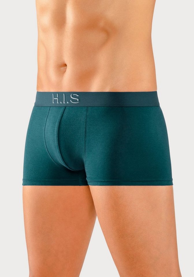 H.I.S Hipster (Packung, 5-St) knapp sitzende Boxershorts am Webbund mit Logoschriftzug mit 3D Effekt – Bild 3 von 5