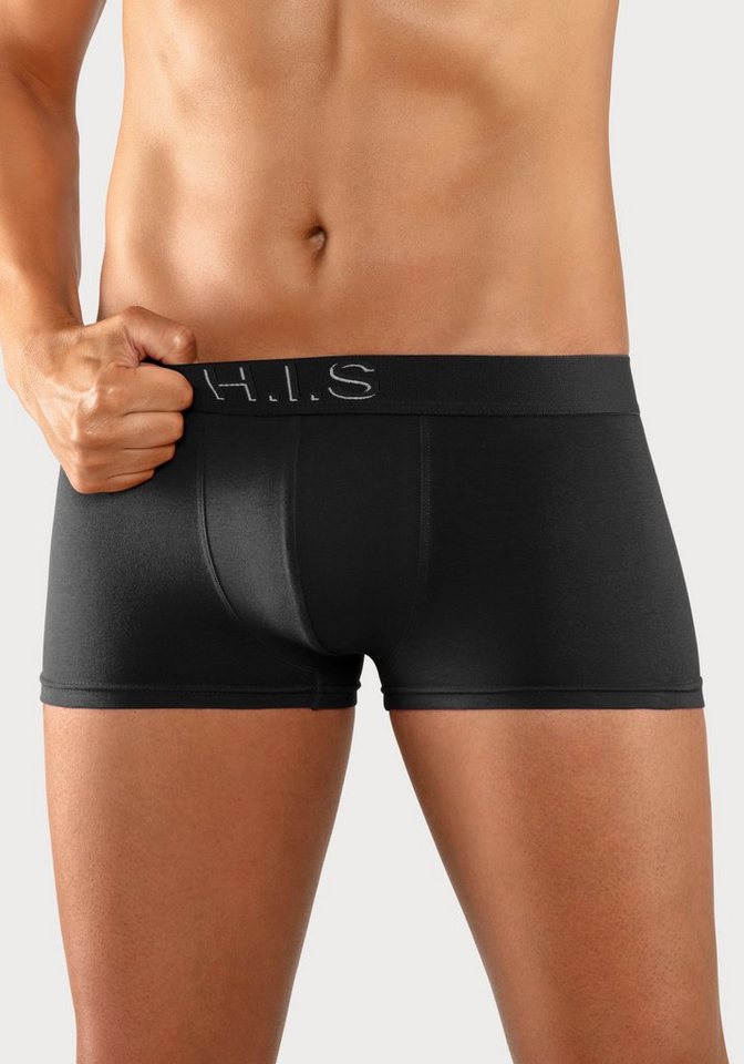 H.I.S Hipster (Packung, 5-St) knapp sitzende Boxershorts am Webbund mit Logoschriftzug mit 3D Effekt – Bild 2 von 5