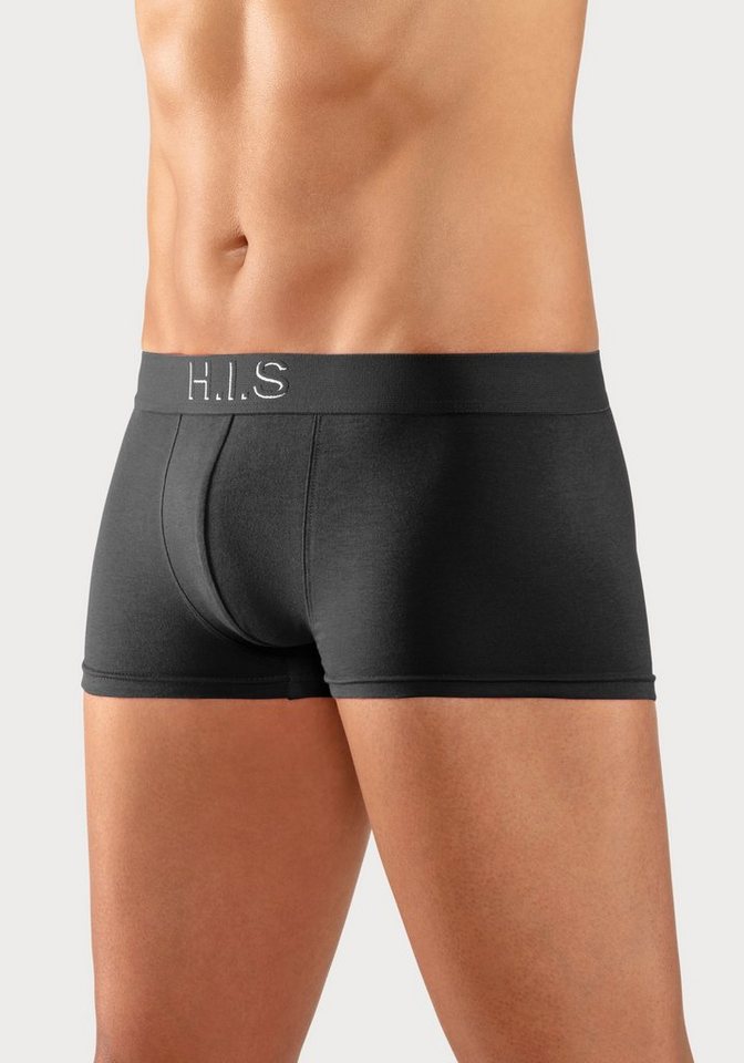 H.I.S Hipster (Packung, 5-St) knapp sitzende Boxershorts am Webbund mit Logoschriftzug mit 3D Effekt – Bild 3 von 5