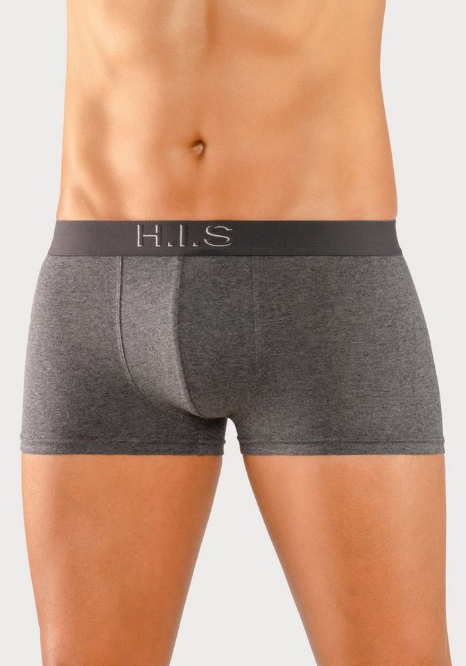H.I.S Hipster (Packung, 5-St) knapp sitzende Boxershorts am Webbund mit Logoschriftzug mit 3D Effekt – Bild 2 von 5