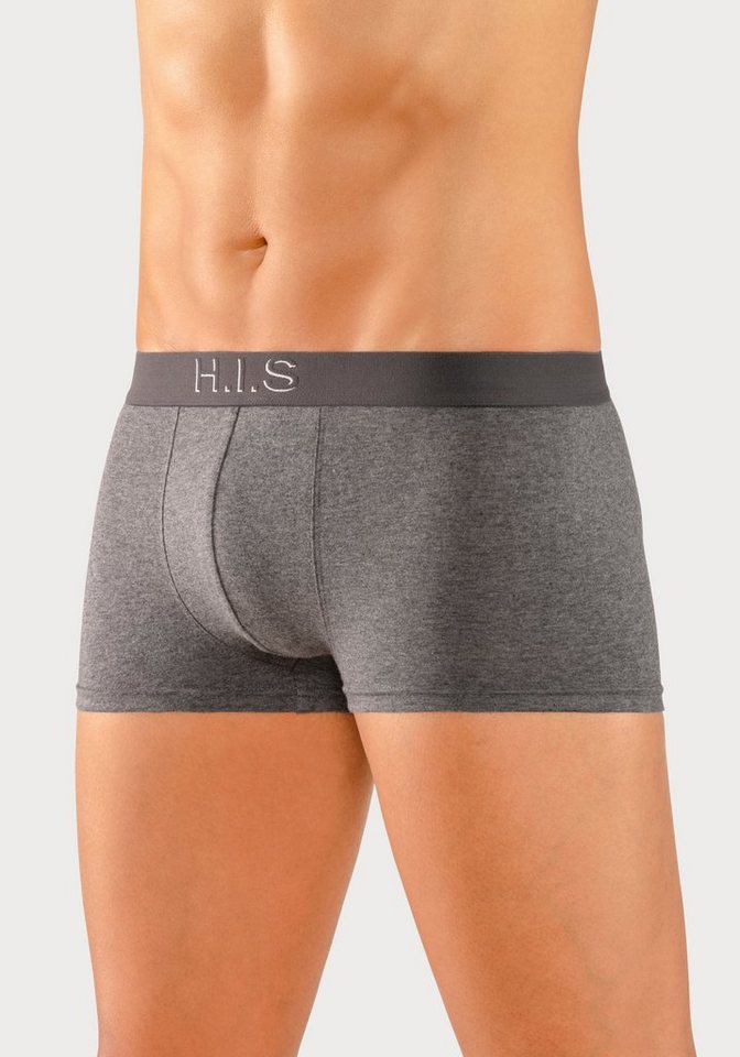 H.I.S Hipster (Packung, 5-St) knapp sitzende Boxershorts am Webbund mit Logoschriftzug mit 3D Effekt – Bild 3 von 5