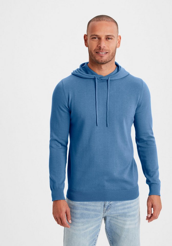 H.I.S Hoodie, Strickpullover mit Kapuze Feinstrick aus pflegeleichter Baumwollmischung – Bild 3 von 5