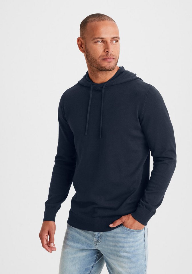 H.I.S Hoodie, Strickpullover mit Kapuze Feinstrick aus pflegeleichter Baumwollmischung – Bild 3 von 5