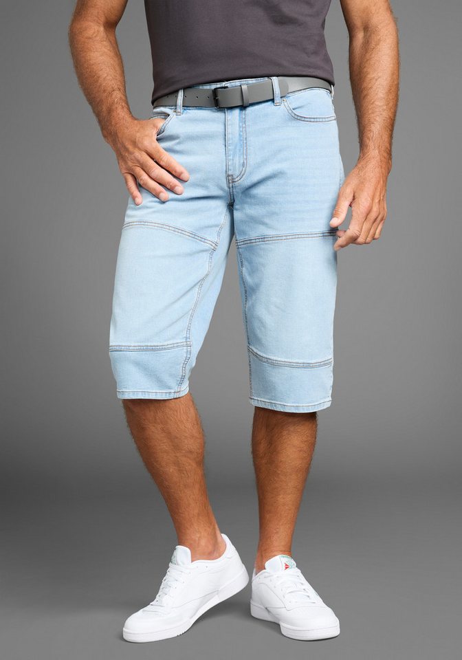 H.I.S Jeansbermudas HANTZ (Set, 2-tlg., mit abnehmbarem Gürtel) gerader Beinschnitt, Used-Look mit Abriebeffekten – Bild 2 von 5