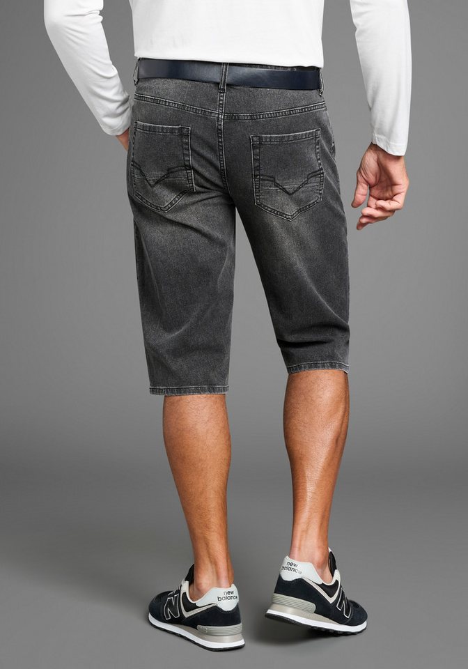 H.I.S Jeansbermudas HANTZ (Set, 2-tlg., mit abnehmbarem Gürtel) gerader Beinschnitt, Used-Look mit Abriebeffekten – Bild 2 von 5