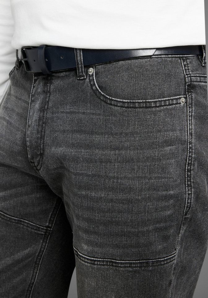 H.I.S Jeansbermudas HANTZ (Set, 2-tlg., mit abnehmbarem Gürtel) gerader Beinschnitt, Used-Look mit Abriebeffekten – Bild 3 von 5