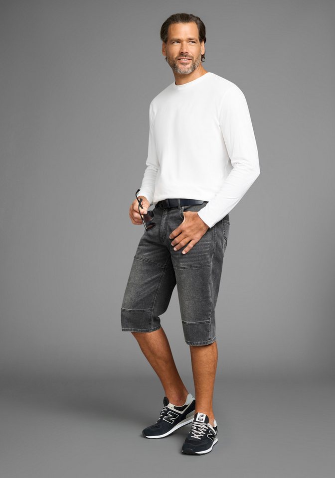 H.I.S Jeansbermudas HANTZ (Set, 2-tlg., mit abnehmbarem Gürtel) gerader Beinschnitt, Used-Look mit Abriebeffekten – Bild 4 von 5