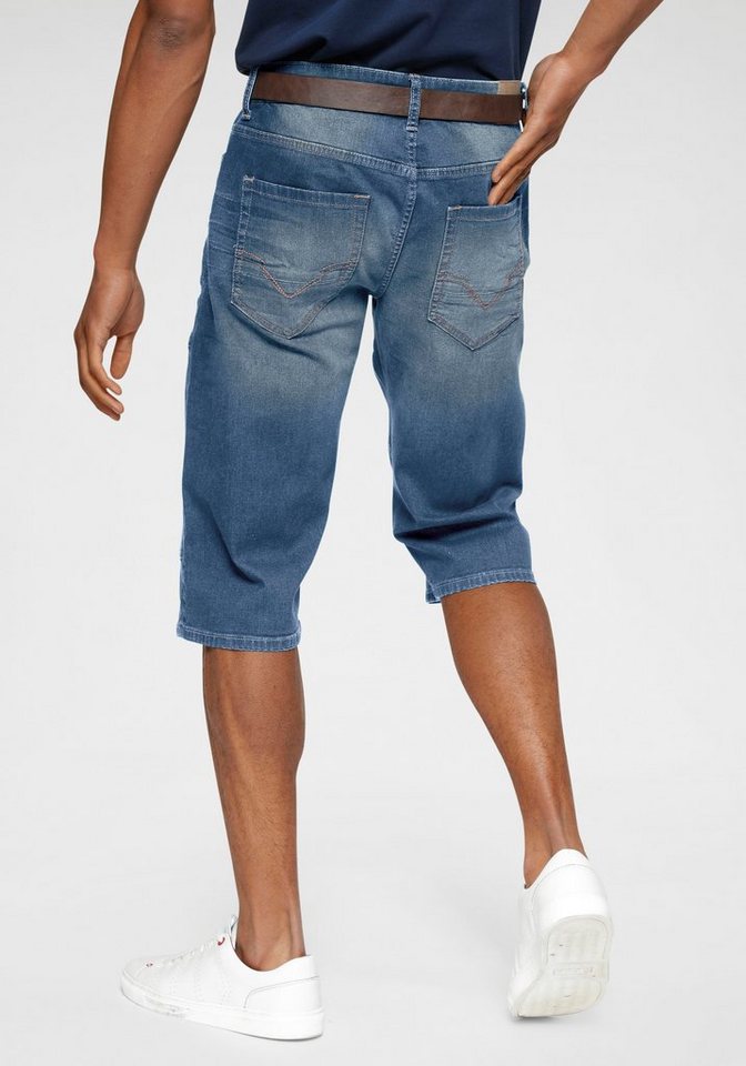 H.I.S Jeansbermudas HANTZ (Set, 2-tlg., mit abnehmbarem Gürtel) gerader Beinschnitt, Used-Look mit Abriebeffekten – Bild 2 von 5