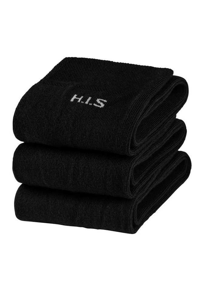 H.I.S Kniestrümpfe Basic Herren Strümpfe Komfortsocken, Alltagssocken (Packung, 3-Paar, Gr. 39-42 bis 47-48) mit druckfreiem Bündchen – Bild 2 von 5