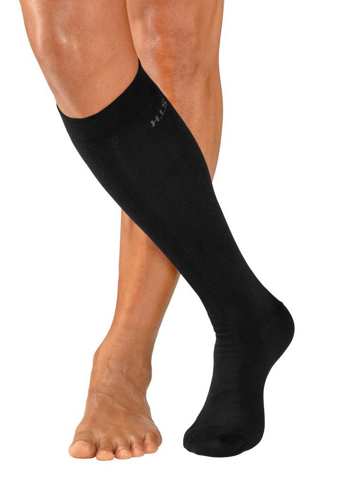 H.I.S Kniestrümpfe Basic Herren Strümpfe Komfortsocken, Alltagssocken (Packung, 3-Paar, Gr. 39-42 bis 47-48) mit druckfreiem Bündchen – Bild 5 von 5