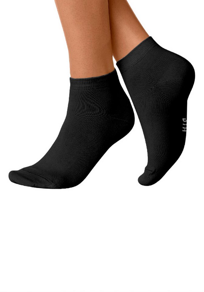 H.I.S Kurzsocken Damen Sport Basic Socken, Laufsocken ohne Frottee (Packung, 10-Paar, Großpackung) mit verstärkter Ferse und Spitze – Bild 3 von 5