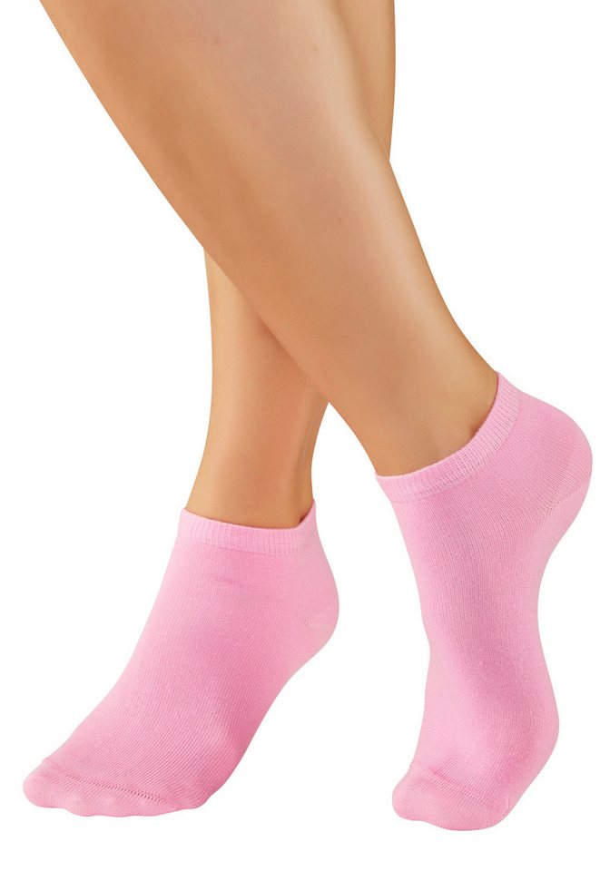 H.I.S Kurzsocken Damen Sport Basic Socken, Laufsocken ohne Frottee (Packung, 10-Paar, Großpackung) mit verstärkter Ferse und Spitze – Bild 4 von 5