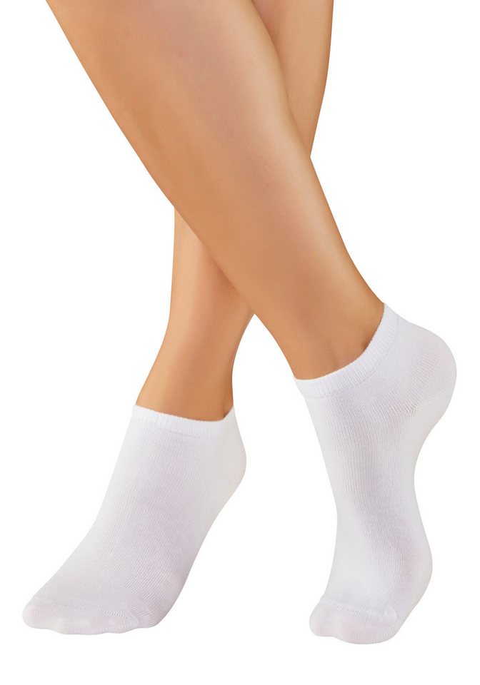 H.I.S Kurzsocken Damen Sport Basic Socken, Laufsocken ohne Frottee (Packung, 10-Paar, Großpackung) mit verstärkter Ferse und Spitze – Bild 3 von 5