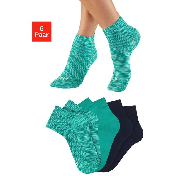 H.I.S Kurzsocken (Packung, 6-Paar) unifarben und meliert in einer Packung