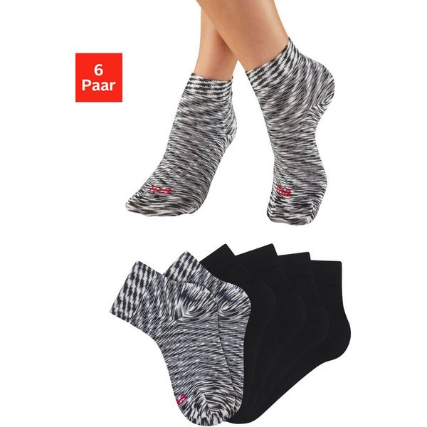 H.I.S Kurzsocken (Packung, 6-Paar) unifarben und meliert in einer Packung