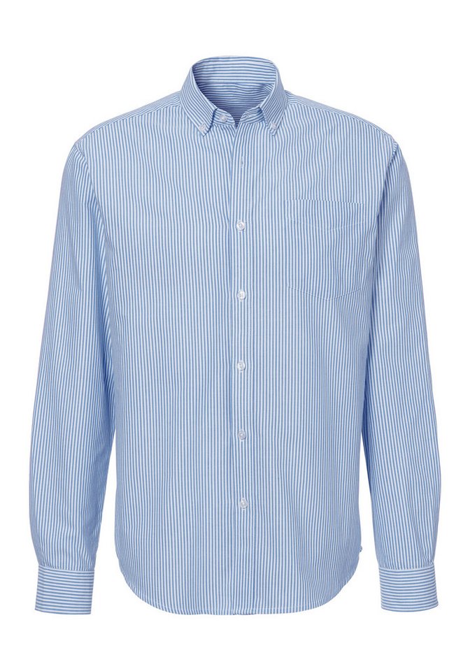 H.I.S Langarmhemd, Streifenhemd langarm mit Button-down-Kragen Oxfordhemd aus reiner Baumwolle, Regular-fit – Bild 2 von 5