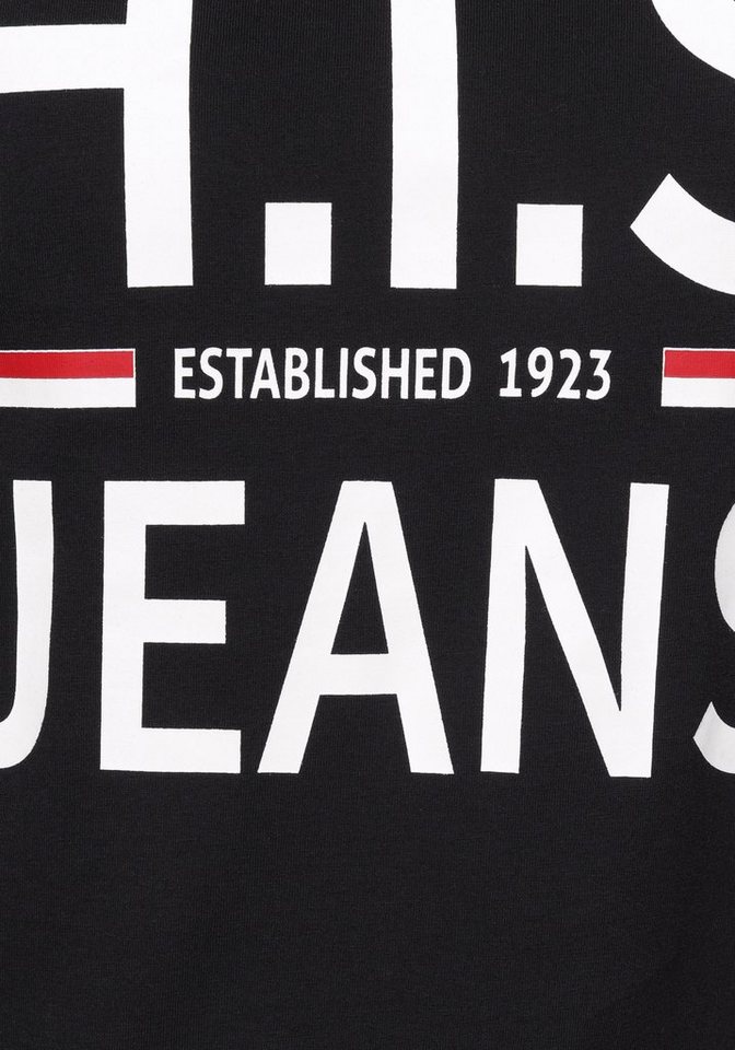 H.I.S Langarmshirt Langarm, schmaler Basic-Schnitt, bedrucktes Design – Bild 5 von 5