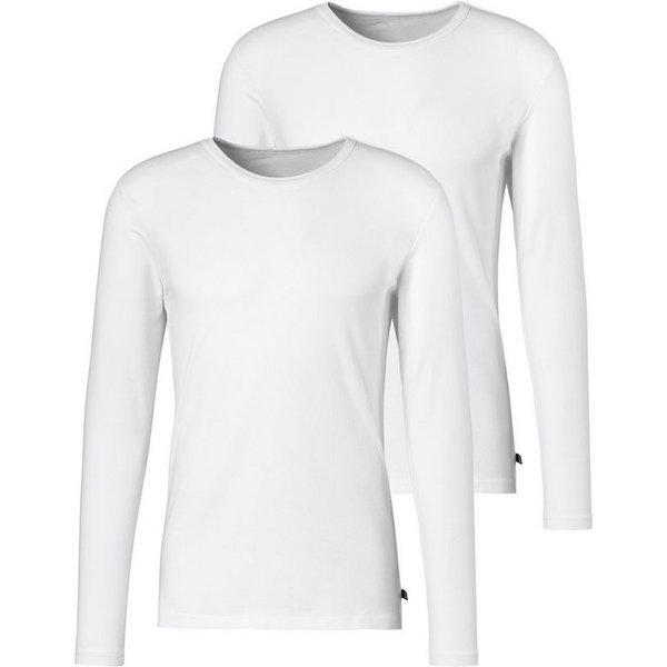 H.I.S Langarmshirt (Packung, 2er-Pack) Doppelpack Unterziehshirt aus Baumwoll-Mix
