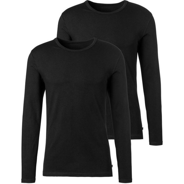 H.I.S Langarmshirt (Packung, 2er-Pack) Doppelpack Unterziehshirt aus Baumwoll-Mix
