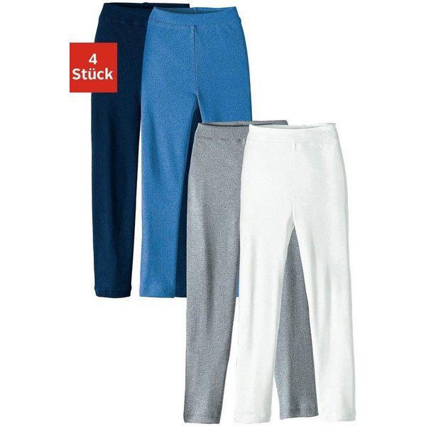 H.I.S Lange Unterhose (Packung, 4-St) unifarben, langes Bein, Baumwollmischung