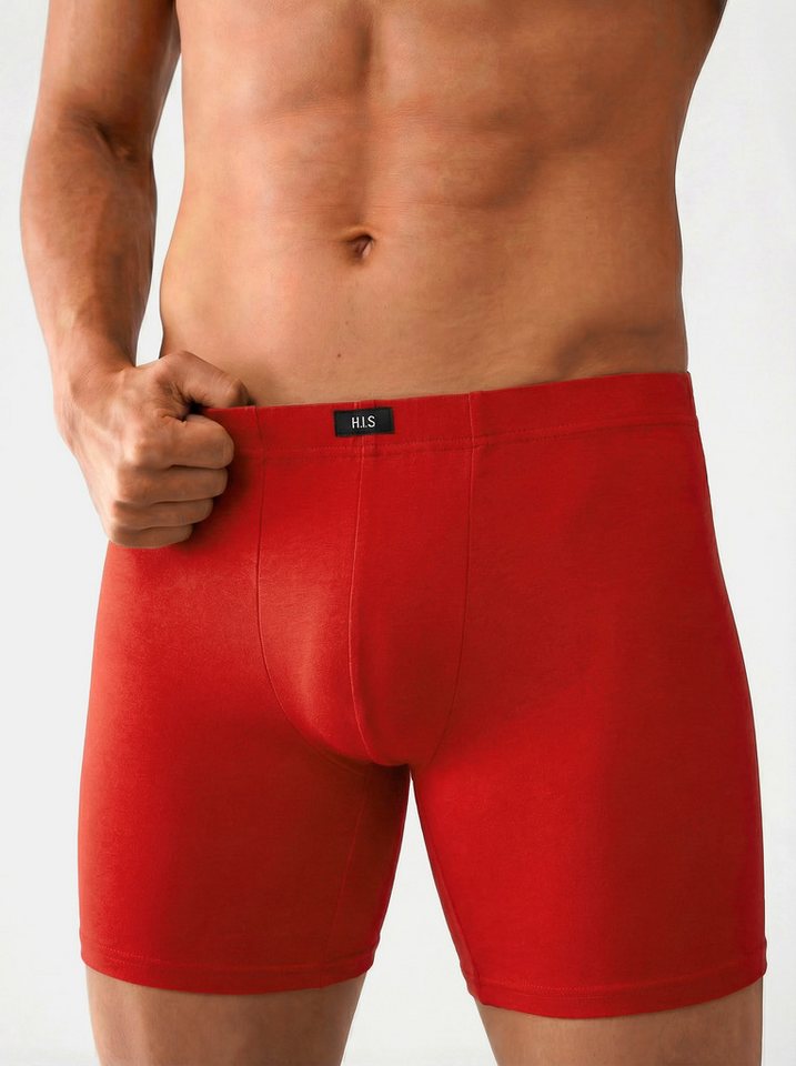 H.I.S Langer Boxer (Packung, 5-St) Boxershorts aus Baumwolle mit langem Bein, Logo am Bund – Bild 2 von 5
