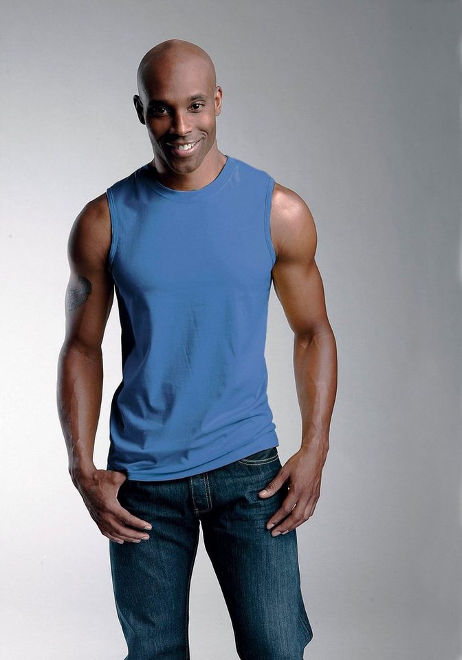 H.I.S Muscleshirt, Unterziehshirt, Unterhemd für Herren (3er-Pack) unifarben, Rundhalsausschnitt, aus Baumwolle – Bild 2 von 5