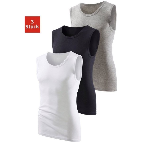 H.I.S Muscleshirt (Packung, 3-tlg) aus weicher Feinripp-Qualität