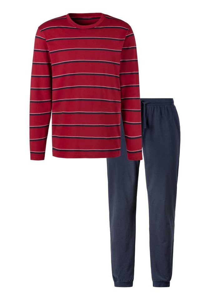H.I.S Pyjama (2 tlg., 1 Stück) Schlafanzug mit garngefärbten Streifen – Bild 2 von 5