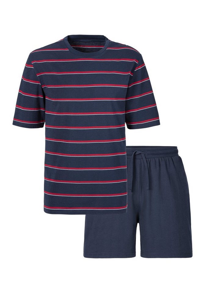 H.I.S Pyjama (2 tlg., 1 Stück) Schlafanzug mit garngefärbten Streifen – Bild 2 von 5