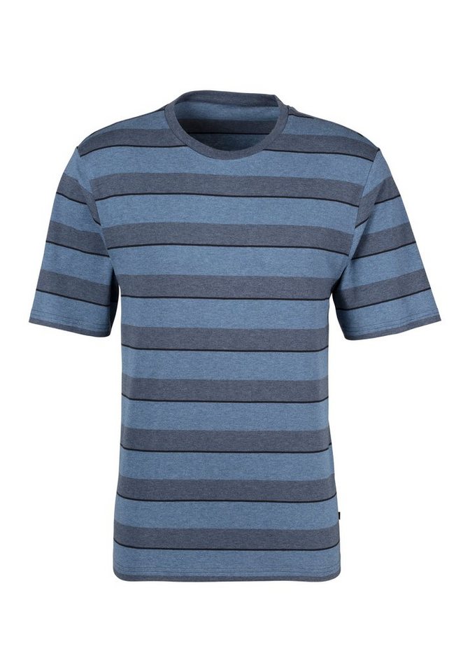 H.I.S Pyjama (2 tlg., 1 Stück) Schlafanzug mit aufwendig gestreiftem Oberteil – Bild 3 von 5