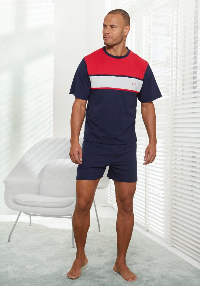 H.I.S Pyjama (2 tlg., 1 Stück) Schlafanzug mit breitem Streifen – Bild 3 von 4