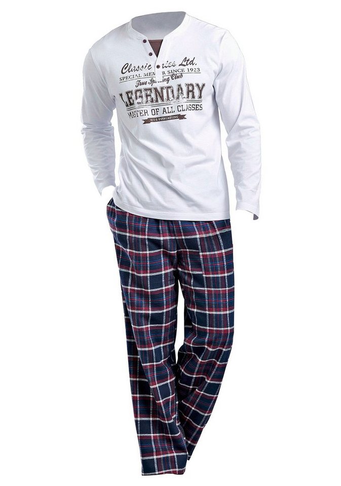 H.I.S Pyjama (2 tlg., 1 Stück) mit Flanellhose – Bild 2 von 5
