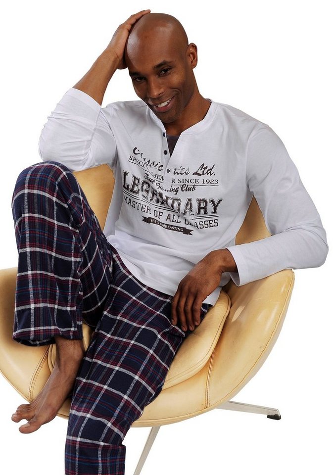 H.I.S Pyjama (2 tlg., 1 Stück) mit Flanellhose – Bild 4 von 5