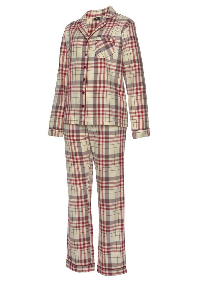 H.I.S Pyjama (Set, 2 tlg) aus Flanell mit Allover-Karomuster – Bild 4 von 5