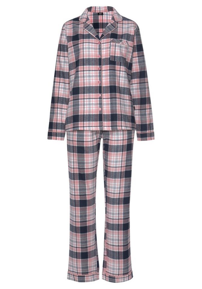 H.I.S Pyjama (Set, 2 tlg) aus Flanell mit Allover-Karomuster – Bild 2 von 5
