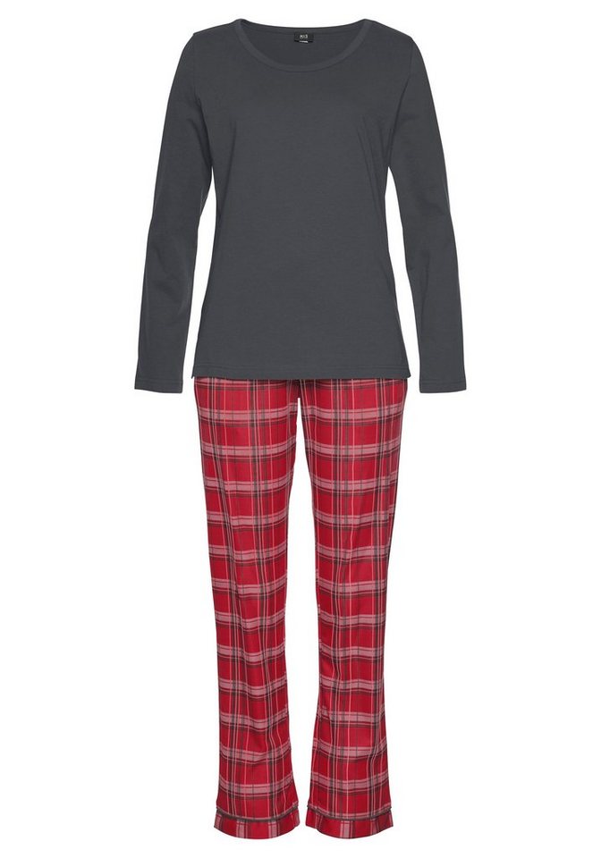 H.I.S Pyjama (Set, 2 tlg) mit karierter Schlafhose – Bild 2 von 5